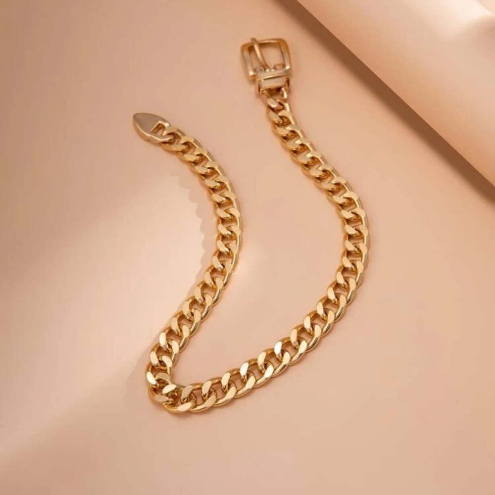 💖 2/$30 Womens Gold Chain Choker collar statement necklace Chunky punk NEW - Picture 9 of 13